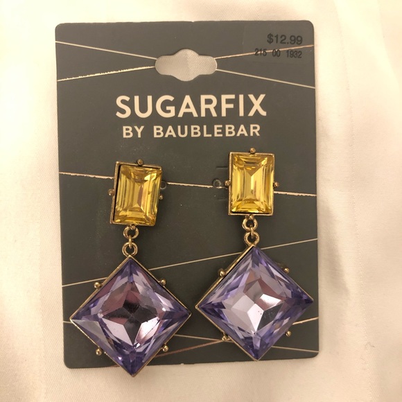 BaubleBar Jewelry - New! Gold & Purple earrings. Sugarfix Baublebar.